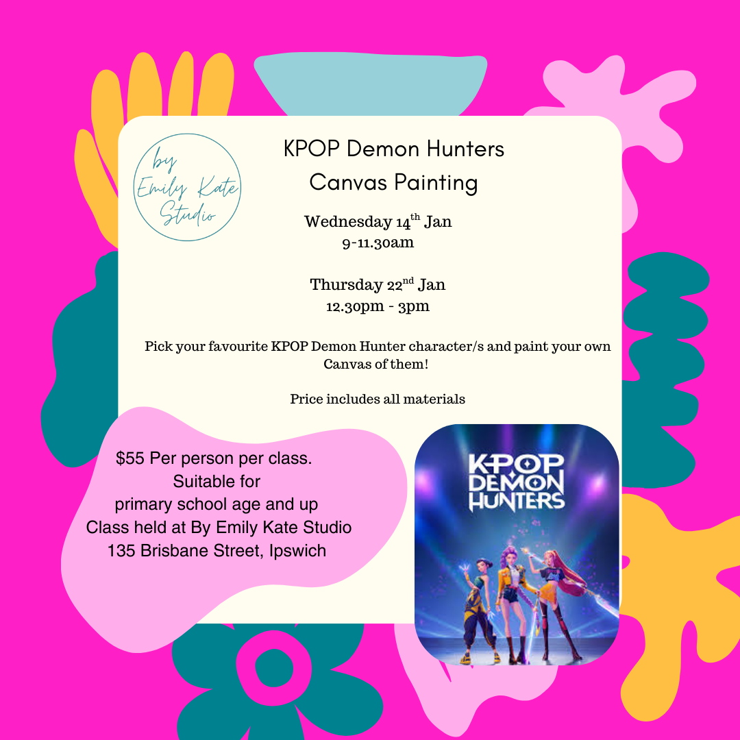 KPOP DEMON HUNTERS PAINTING - WED 14TH JAN 9AM - 11.3OAM and THUR 22ND JAN 12:30PM- 3PM