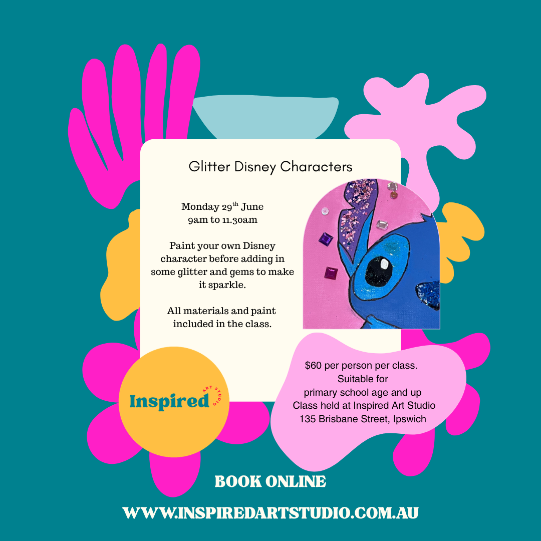 MONDAY 29TH JUNE - GLITTER DISNEY CHARACTER PAINTING - 9AM TO 11.30AM