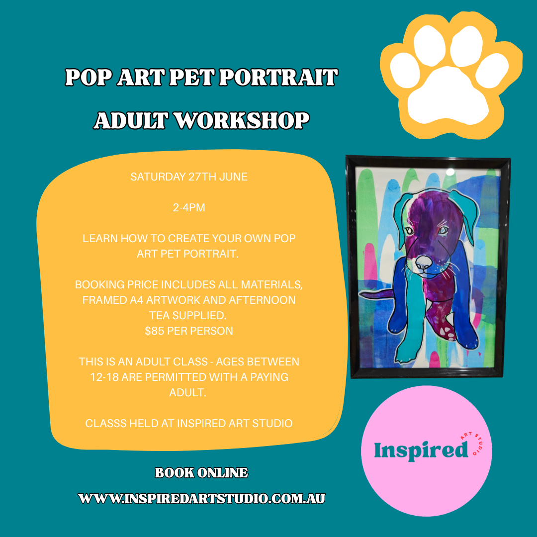 SAT 27TH JUNE - POP ART PET PORTRAIT ADULT WORKSHOP