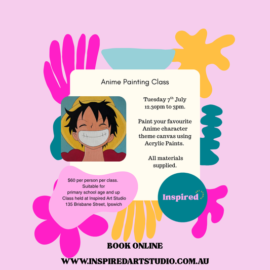 TUESDAY 7TH JULY - ANIME PAINTING CLASS - 12.30PM TO 3PM
