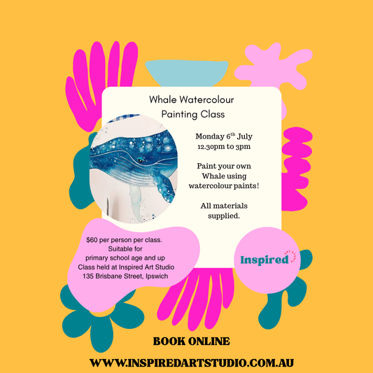 MONDAY 6TH JULY - WHALE WATERCOLOUR PAINTING - 12.30PM TO 3PM