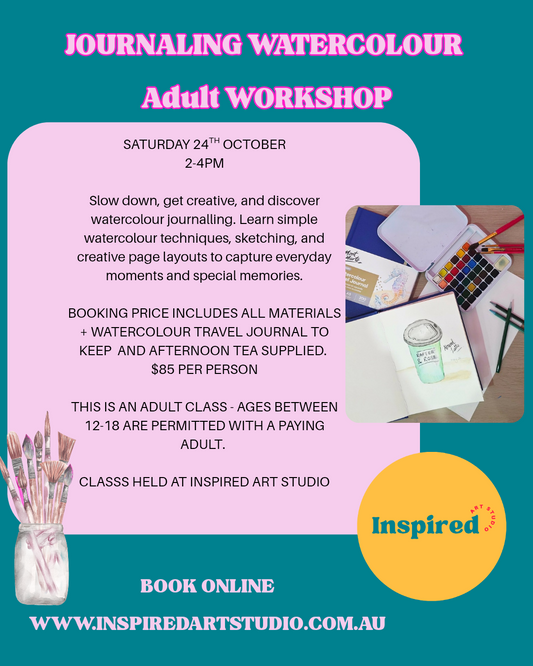Journaling Watercolour Workshop- Sat 24th Oct