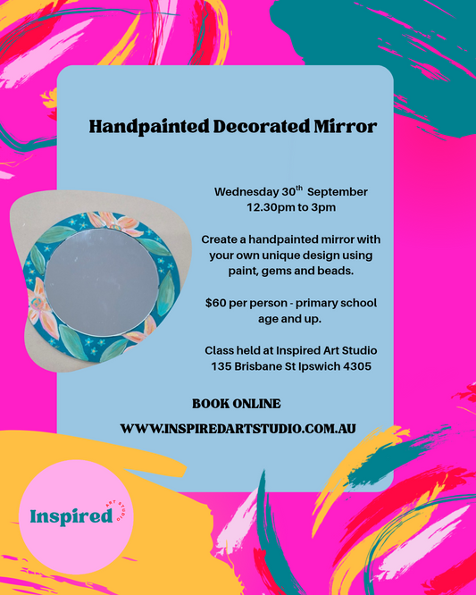 Handpainted Decorated Mirror- Wed 30th Sep 12:30am to 3pm