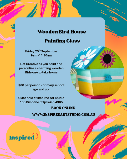 Handpainted Wooden Bird House- Fri 25th Sep 9am to 11:30am